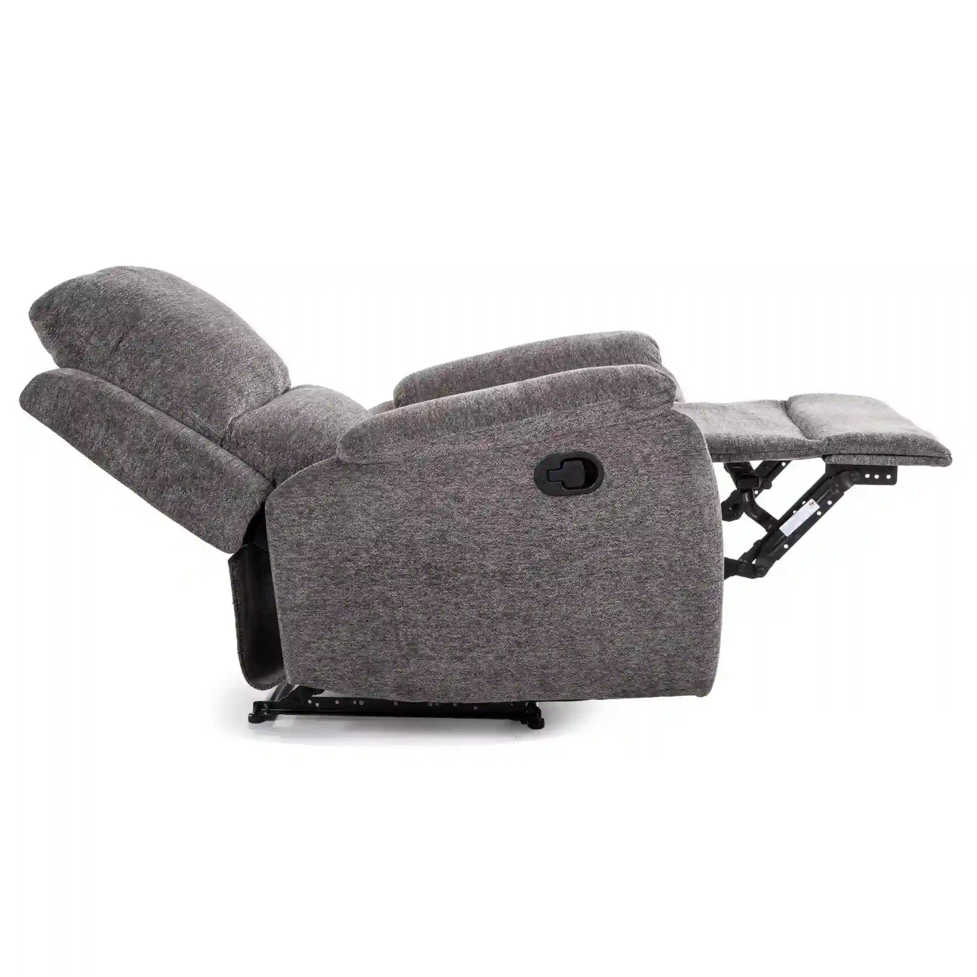 Fotoliu recliner DETROIT OCN-39766, gri inchis/negru