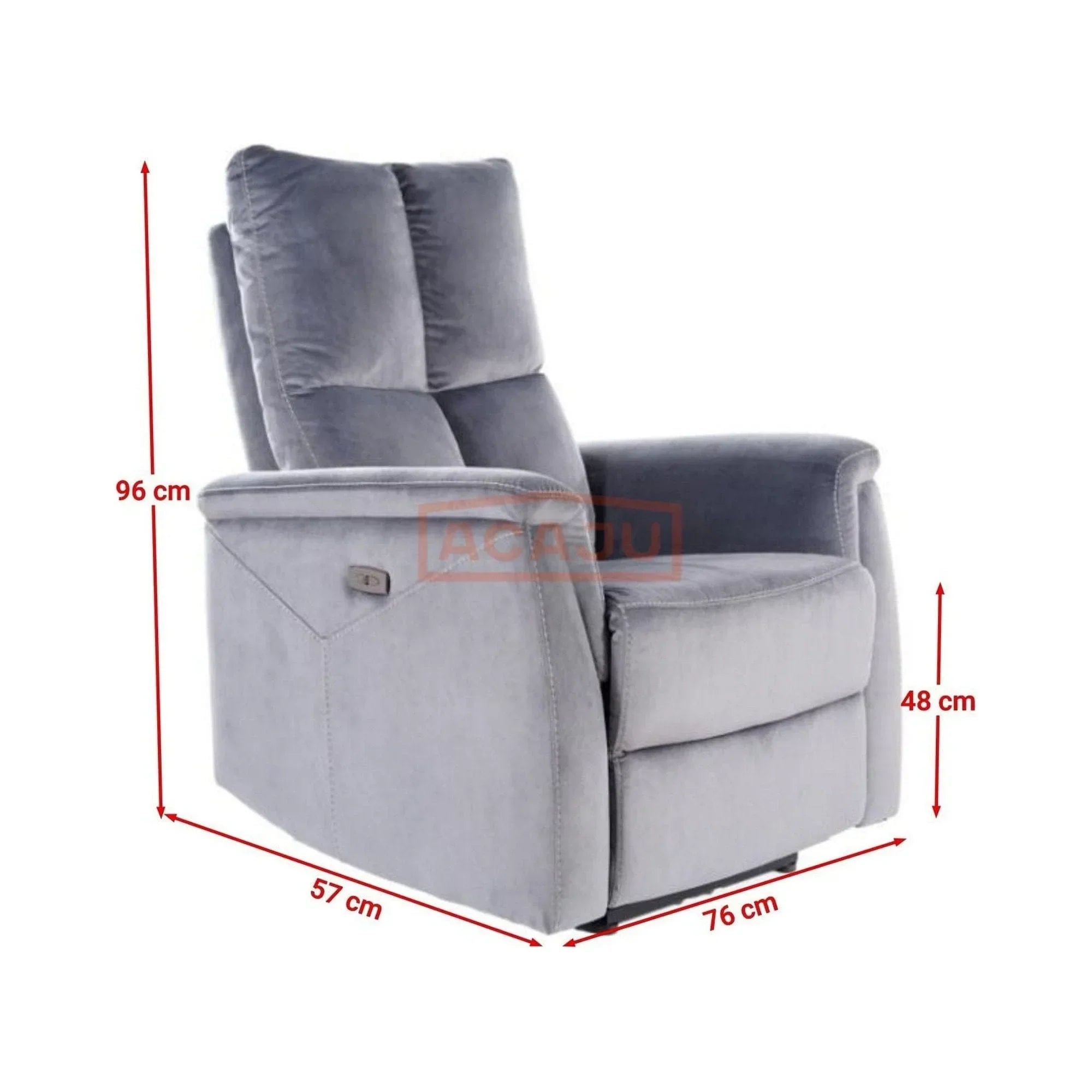 Fotoliu recliner DETROIT OCN-39824, gri