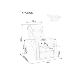 Fotoliu recliner DETROIT OCN-39860, gri