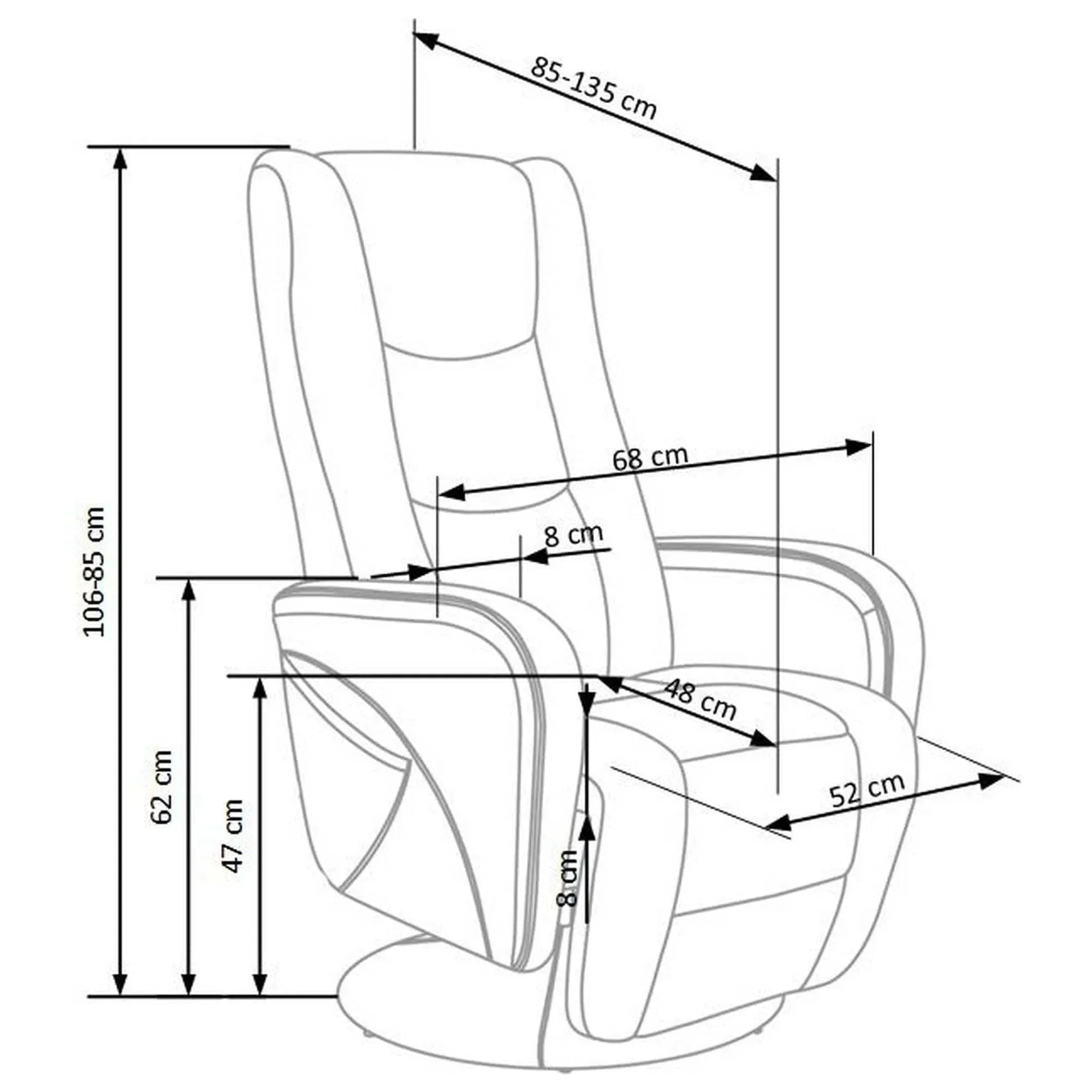 Fotoliu recliner HOUSTON OCN-37667, bej