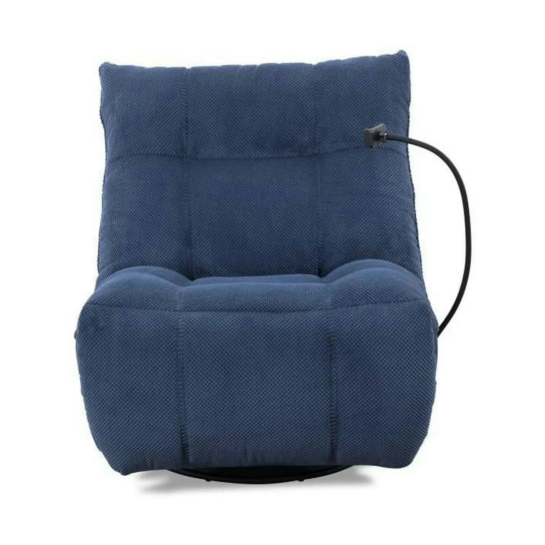 Fotoliu recliner MARCUS, stofă clasică/metal, albastru, 84×104×94 cm