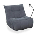 Fotoliu recliner MARCUS, stofă clasică/metal, gri, 84×104×94 cm