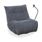 Fotoliu recliner MARCUS, stofă clasică/metal, gri, 84×104×94 cm