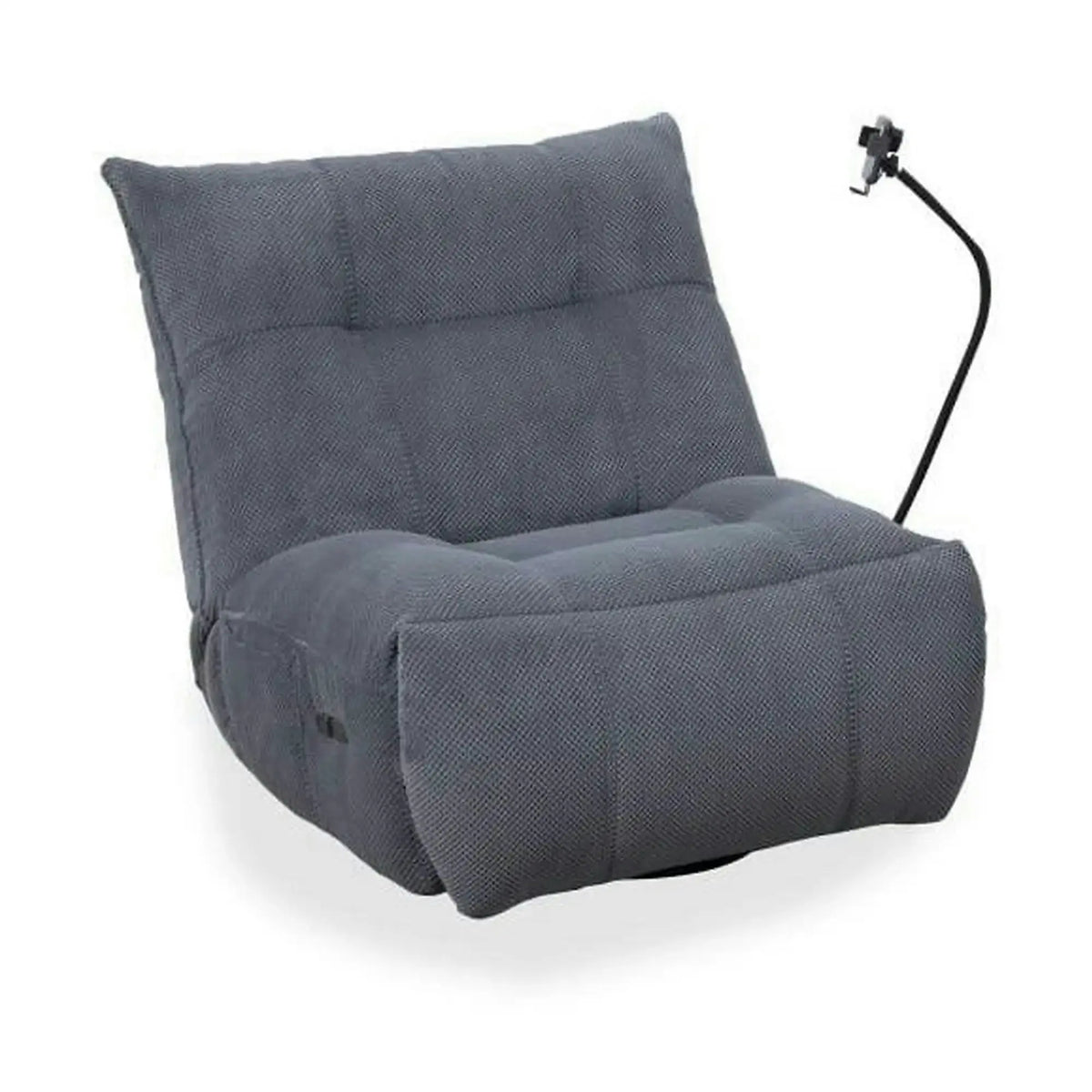 Fotoliu recliner MARCUS, gri/negru, stofa clasica/metal, 84x104x94 cm
