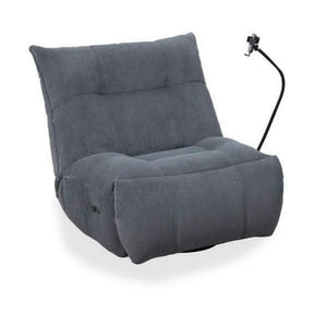 Fotoliu recliner MARCUS, gri/negru, stofa clasica/metal, 84x104x94 cm