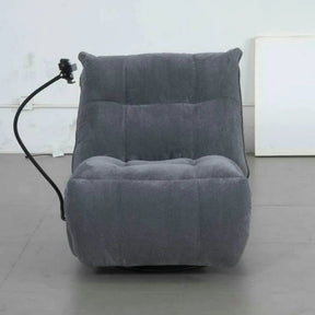 Fotoliu recliner MARCUS, stofă clasică/metal, gri, 84×104×94 cm