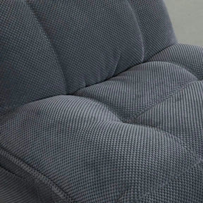 Fotoliu recliner MARCUS, stofă clasică/metal, gri, 84×104×94 cm