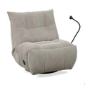 Fotoliu recliner MARCUS, stofă clasică/metal, maro deschis, 84×104×94 cm