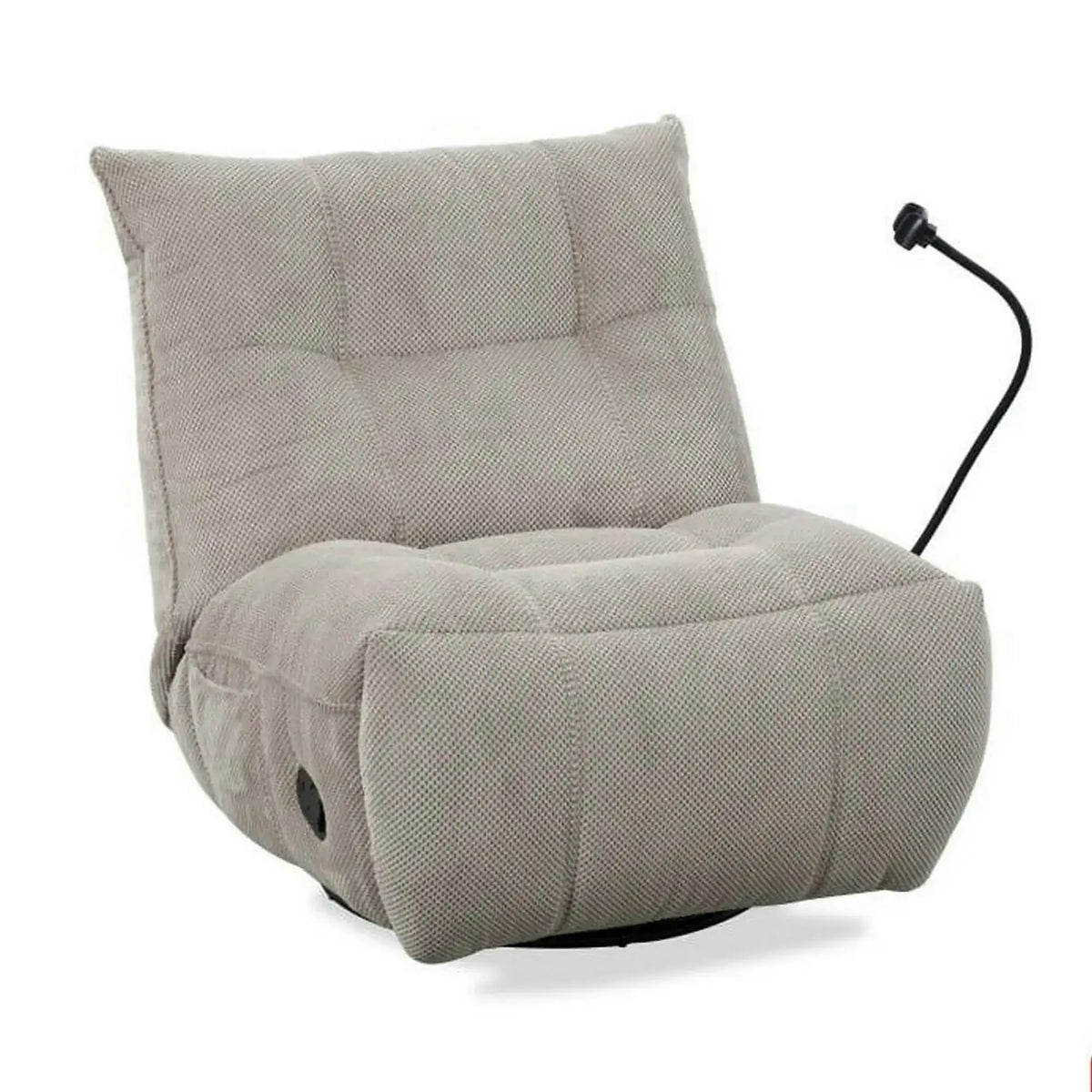Fotoliu recliner MARCUS, maro deschis/negru, stofa clasica/metal, 84x104x94 cm