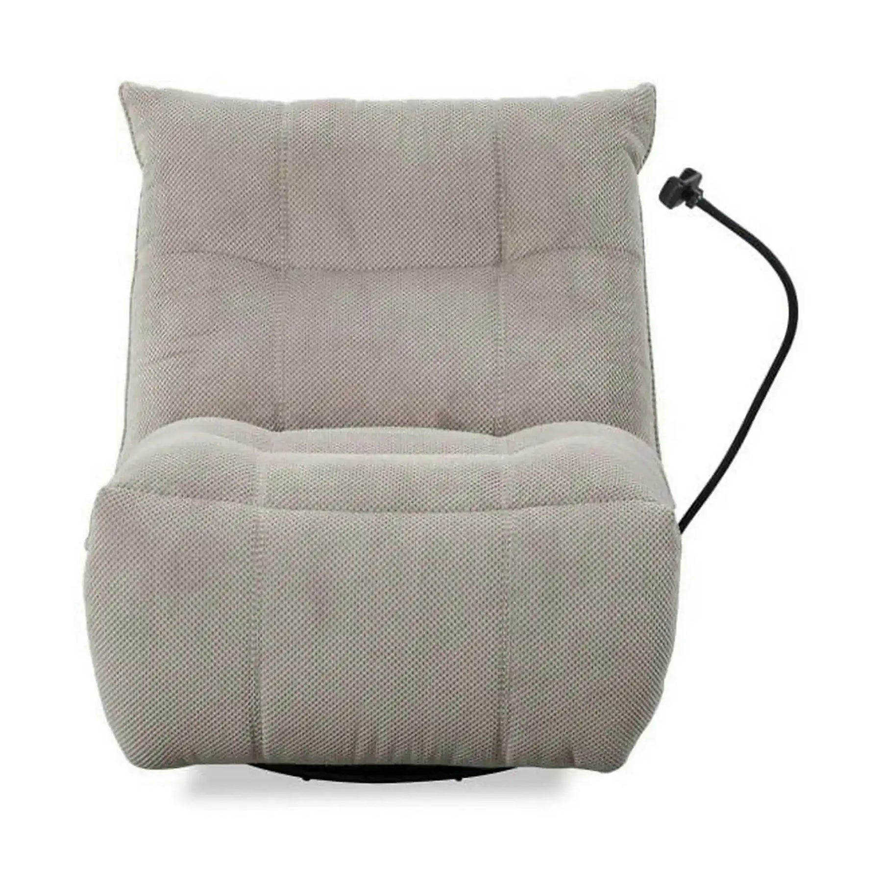 Fotoliu recliner MARCUS, stofă clasică/metal, maro deschis, 84×104×94 cm