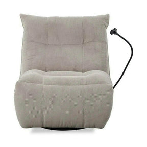 Fotoliu recliner MARCUS, stofă clasică/metal, maro deschis, 84×104×94 cm