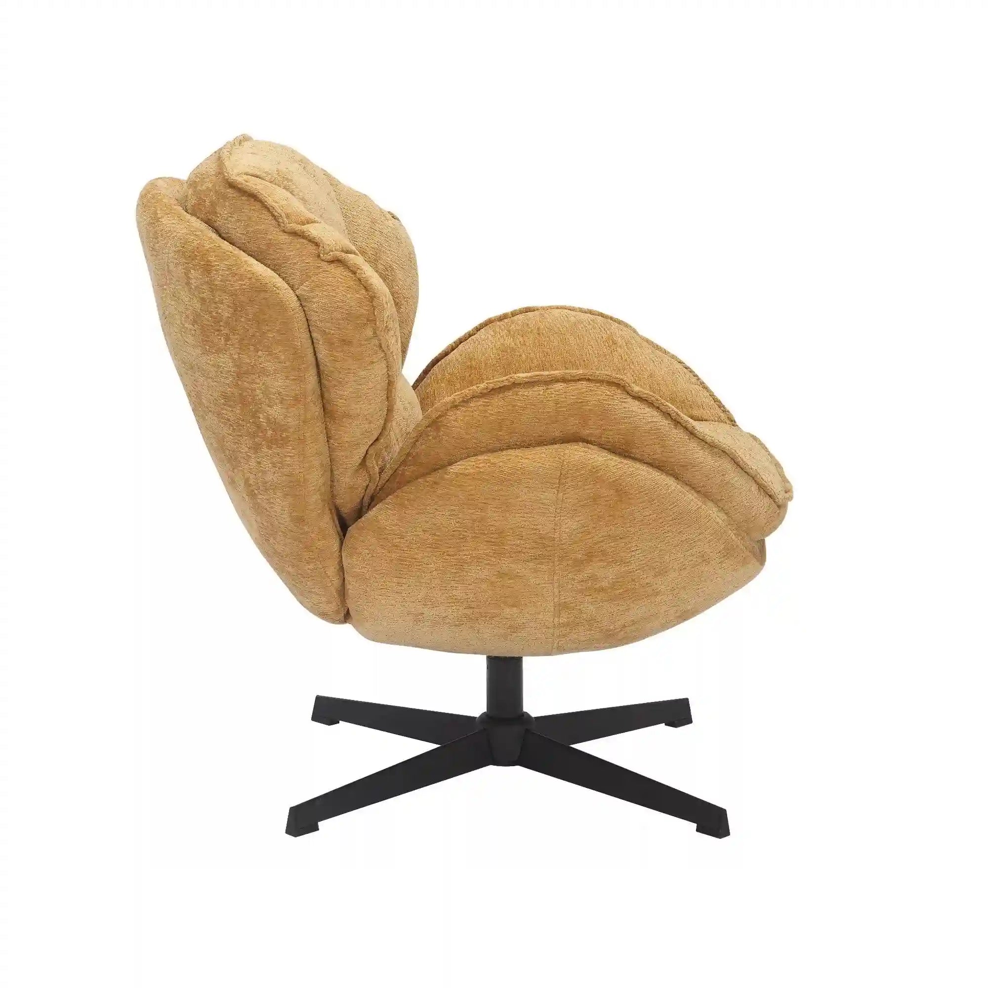 Fotoliu rotativ DETROIT OCN-39644, galben/negru