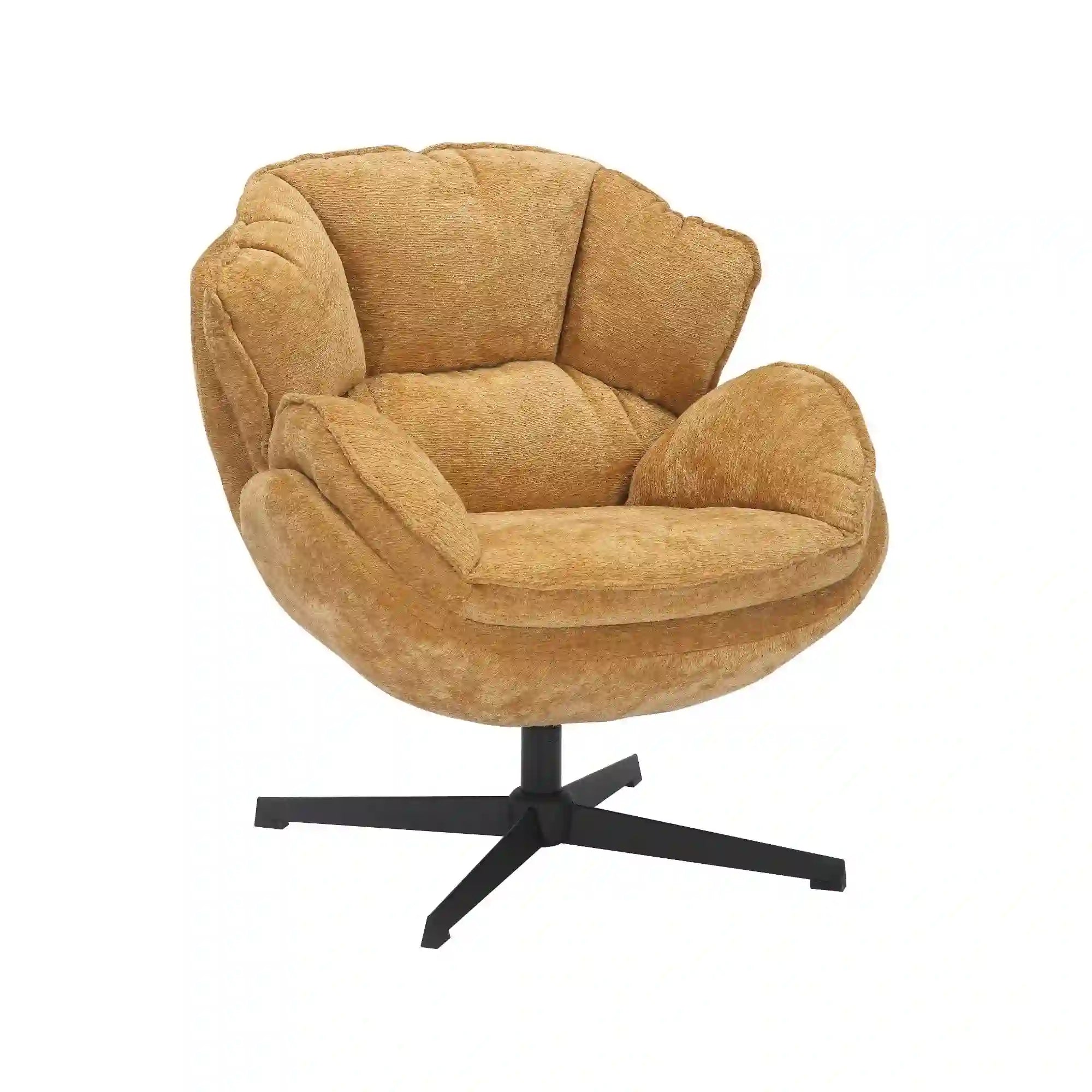 Fotoliu rotativ DETROIT OCN-39644, galben/negru