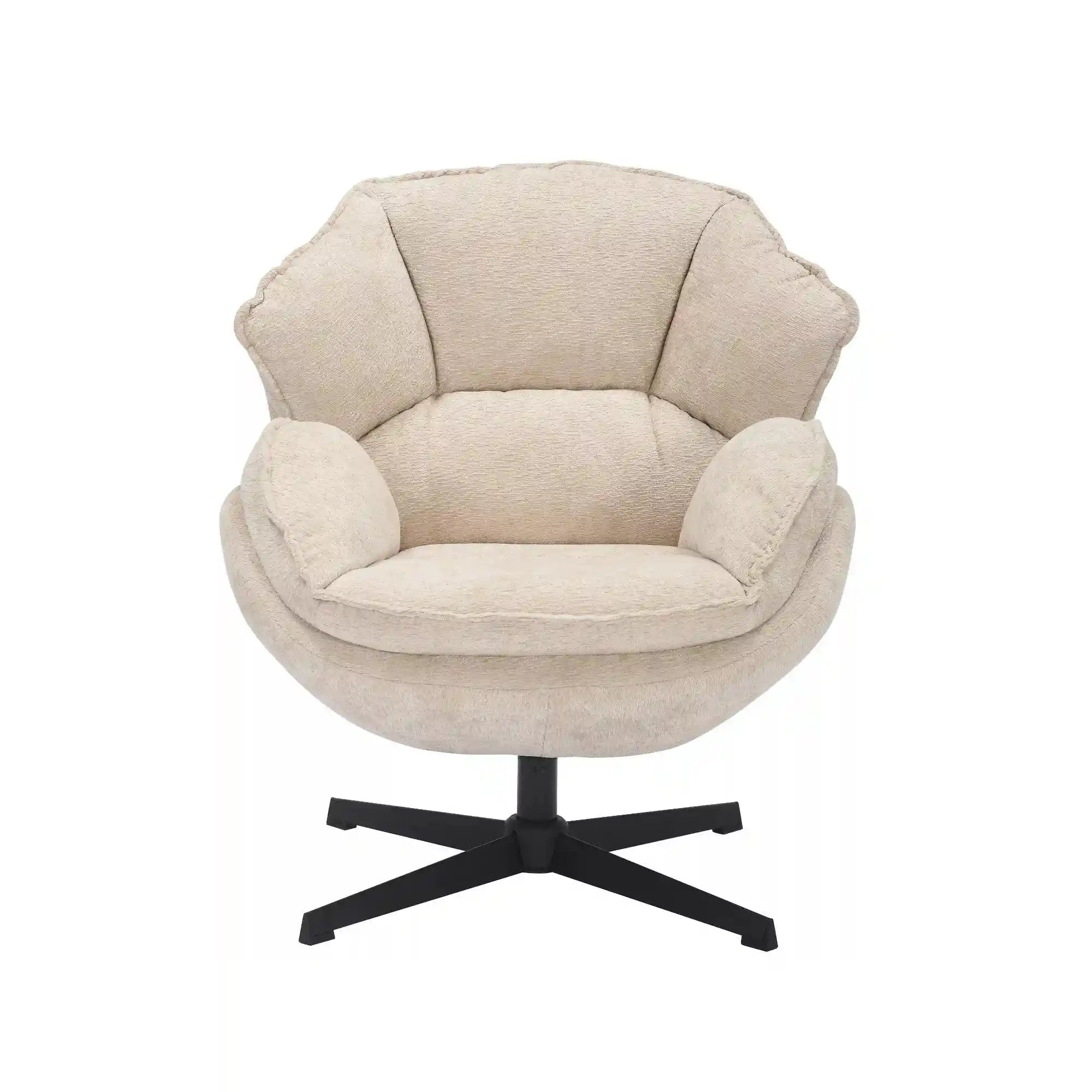 Fotoliu rotativ DETROIT OCN-39645, bej/negru