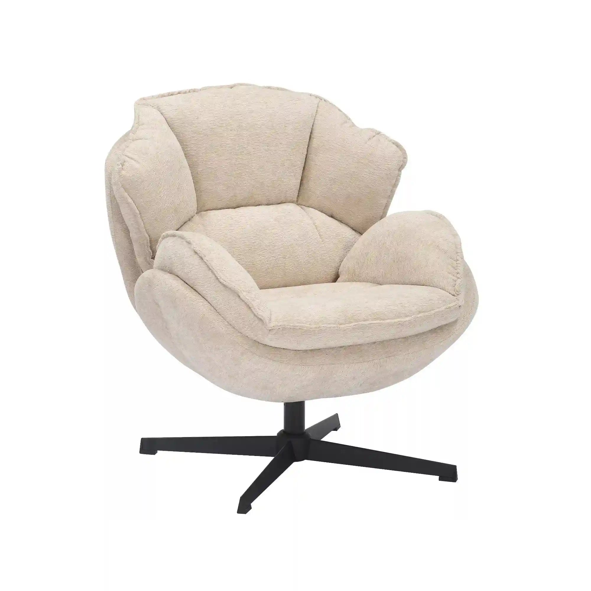 Fotoliu rotativ DETROIT OCN-39645, bej/negru