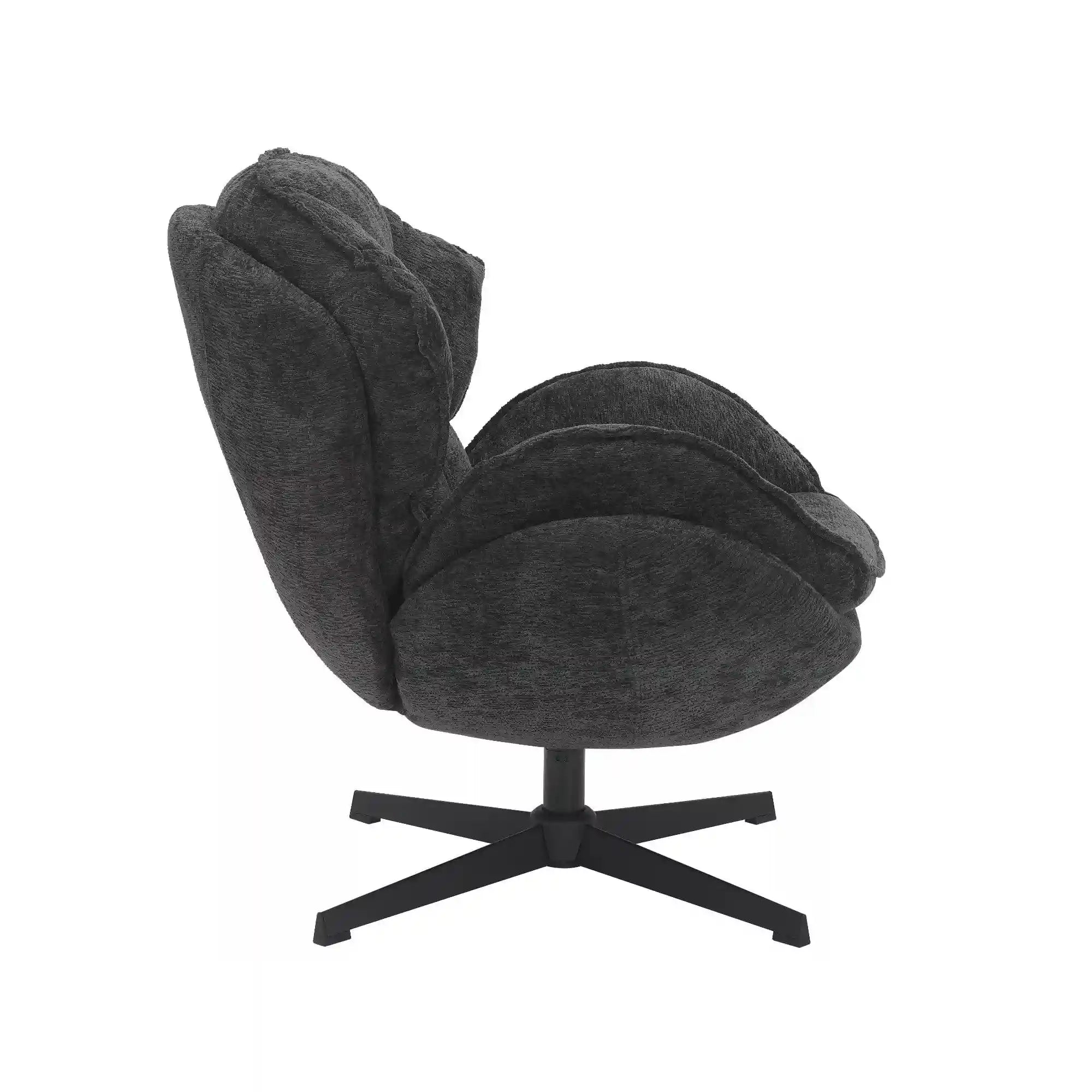 Fotoliu rotativ DETROIT OCN-39646, negru