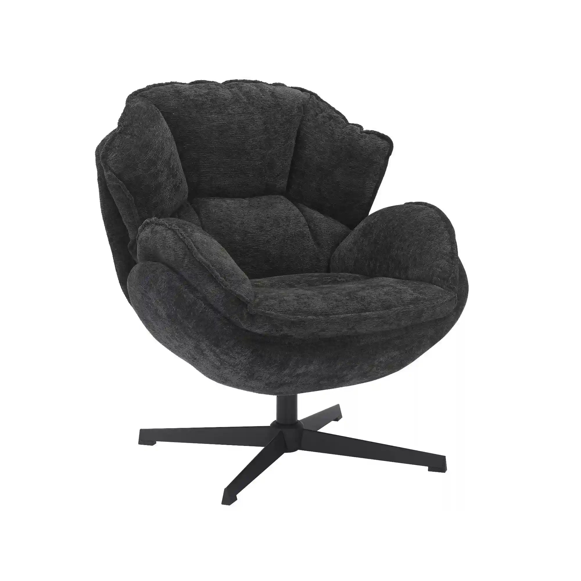 Fotoliu rotativ DETROIT OCN-39646, negru