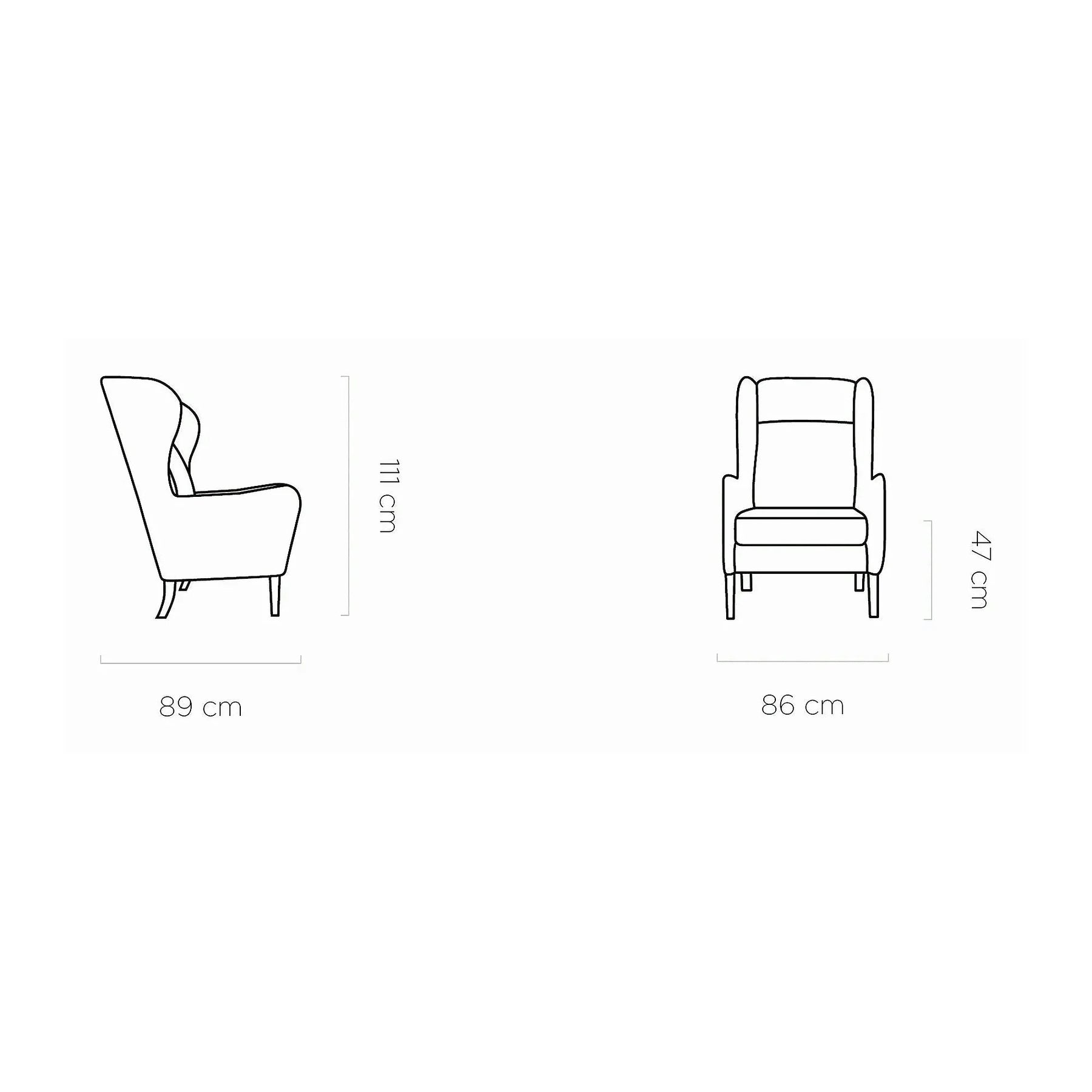 Fotoliu TACO, stofă clasică/lemn, bej - Letto 11, 86×89×111 cm