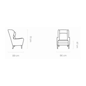Fotoliu TACO, stofă clasică/lemn, bej - Letto 11, 86×89×111 cm