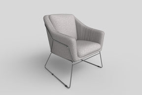 Fotoliu tapițerie material textil Soft, gri, 69x76x81 cm