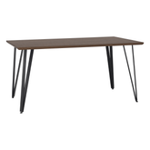 Masa FRIADO, stejar/negru, metal, 150x80x75 cm