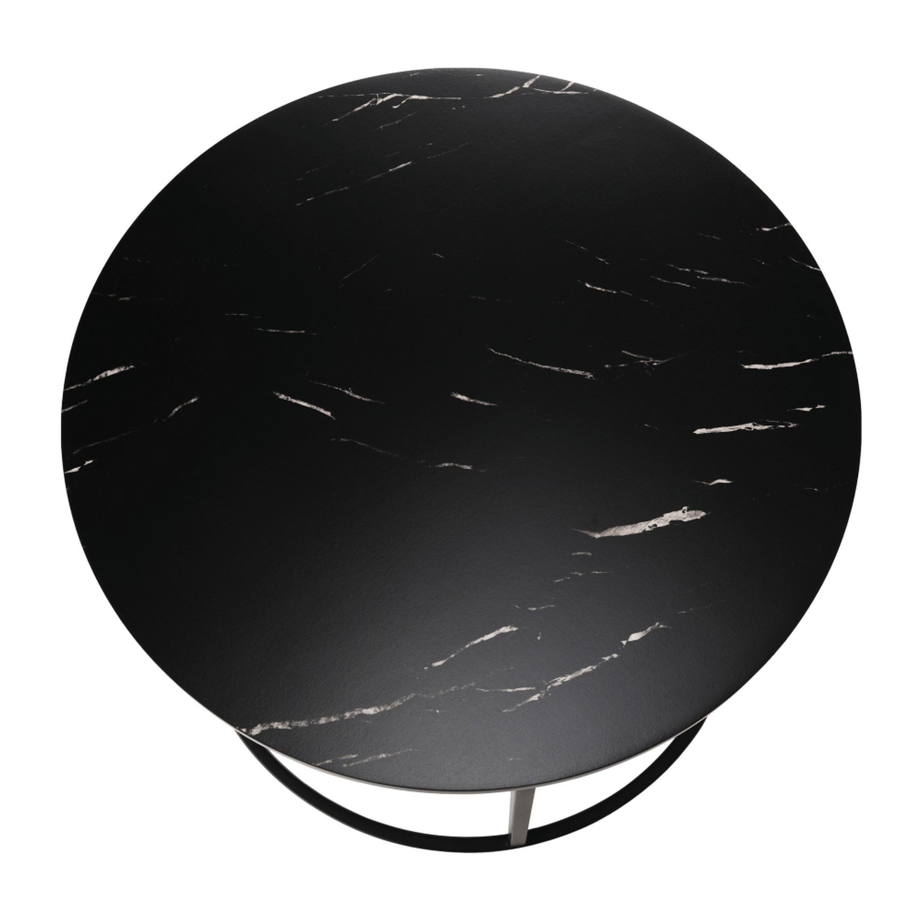 Masuta de cafea GAGIN, negru cu efect de marmura, 60x45 cm