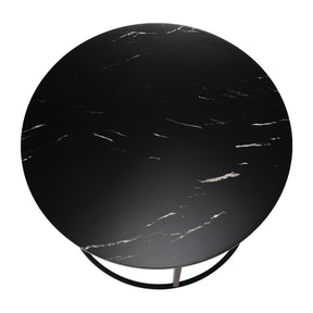Masuta de cafea GAGIN, negru cu efect de marmura, 60x45 cm