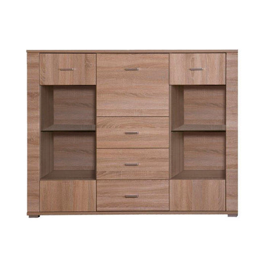 Comoda GRAND tip 8, PAL stejar sonoma, 140x39x118 cm