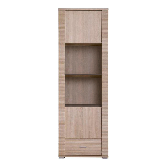 Vitrina living GRAND tip 5, PAL laminat, stejar sonoma, 63x192x39 cm 1 usa si 1 sertar