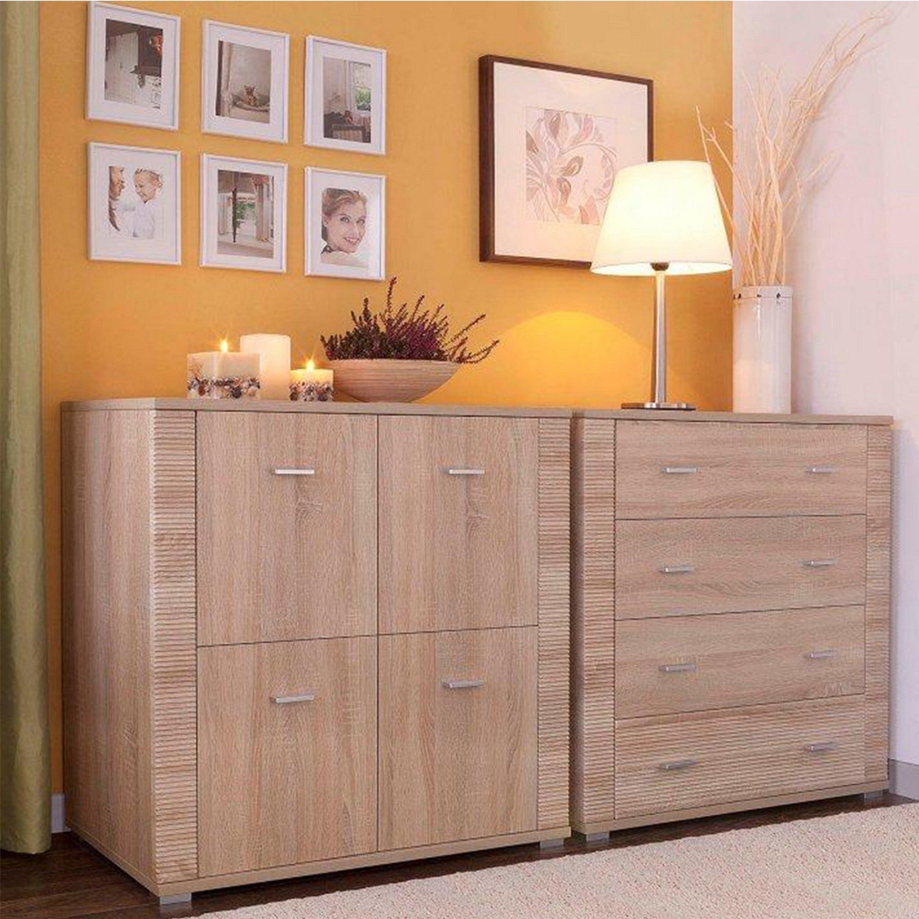 Comoda GRAND tip 10, PAL, stejar sonoma, 92,8x39x94 cm