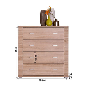 Comoda GRAND tip 11, PAL, stejar sonoma, 92.8x34X94 cm