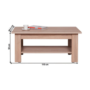 Masuta cafea GRAND tip 19, PAL melaminat, stejar sonoma, 110x50x61 cm