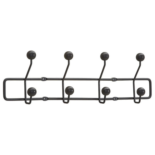 Cuier perete UDO, negru, metal, 52x5x15 cm