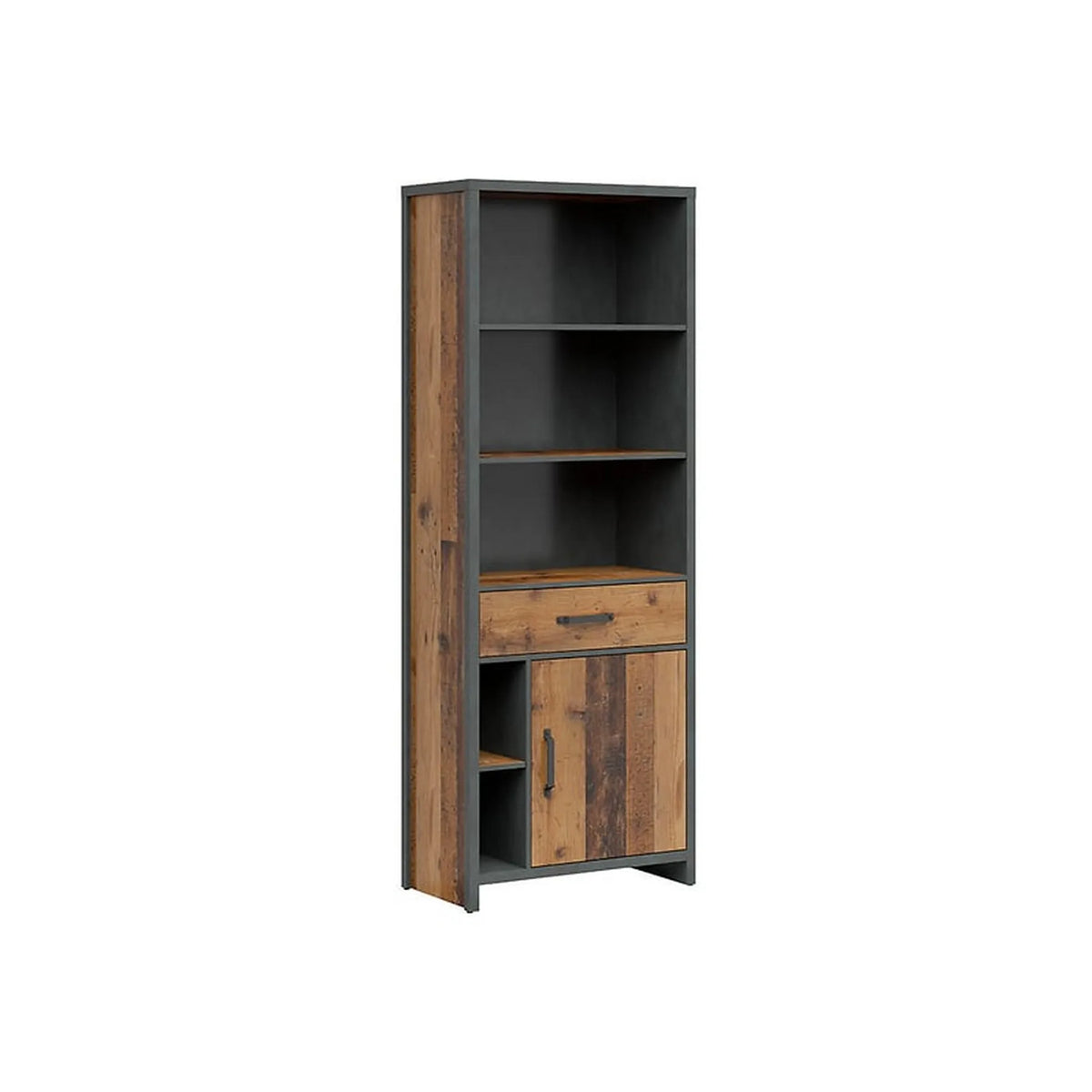 Biblioteca WESTON, maro/gri grafit, PAL, 75x40x201 cm