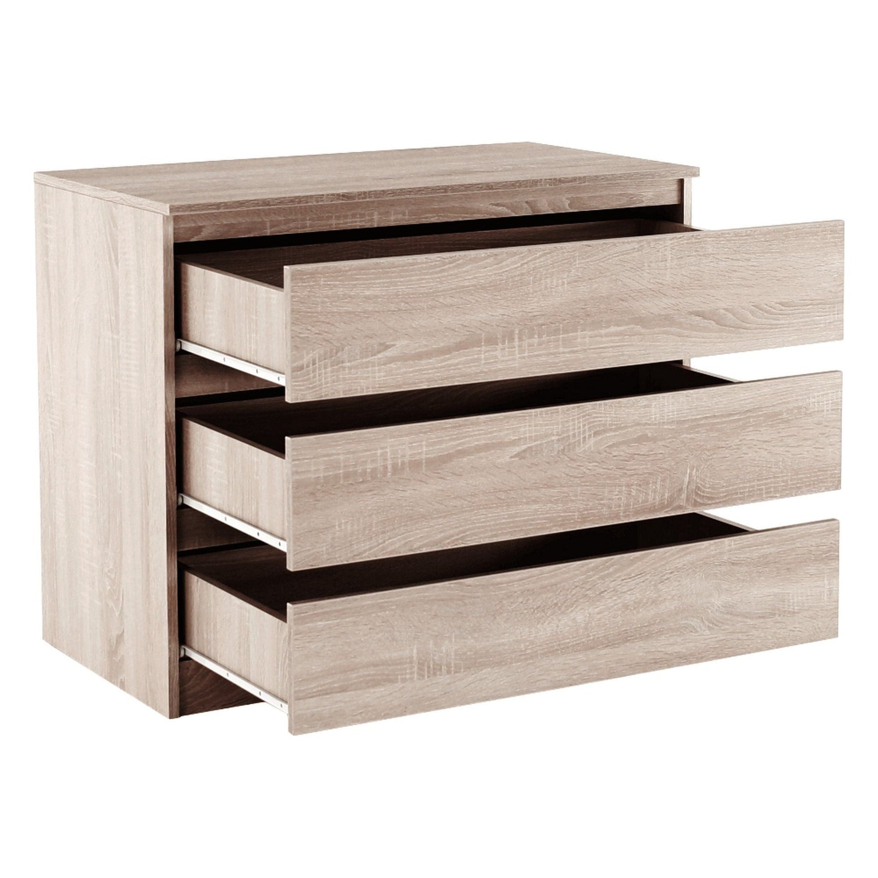 Comoda cu sertare HANY NEW 003, PAL laminat, stejar sonoma, 90x49x73,5 cm