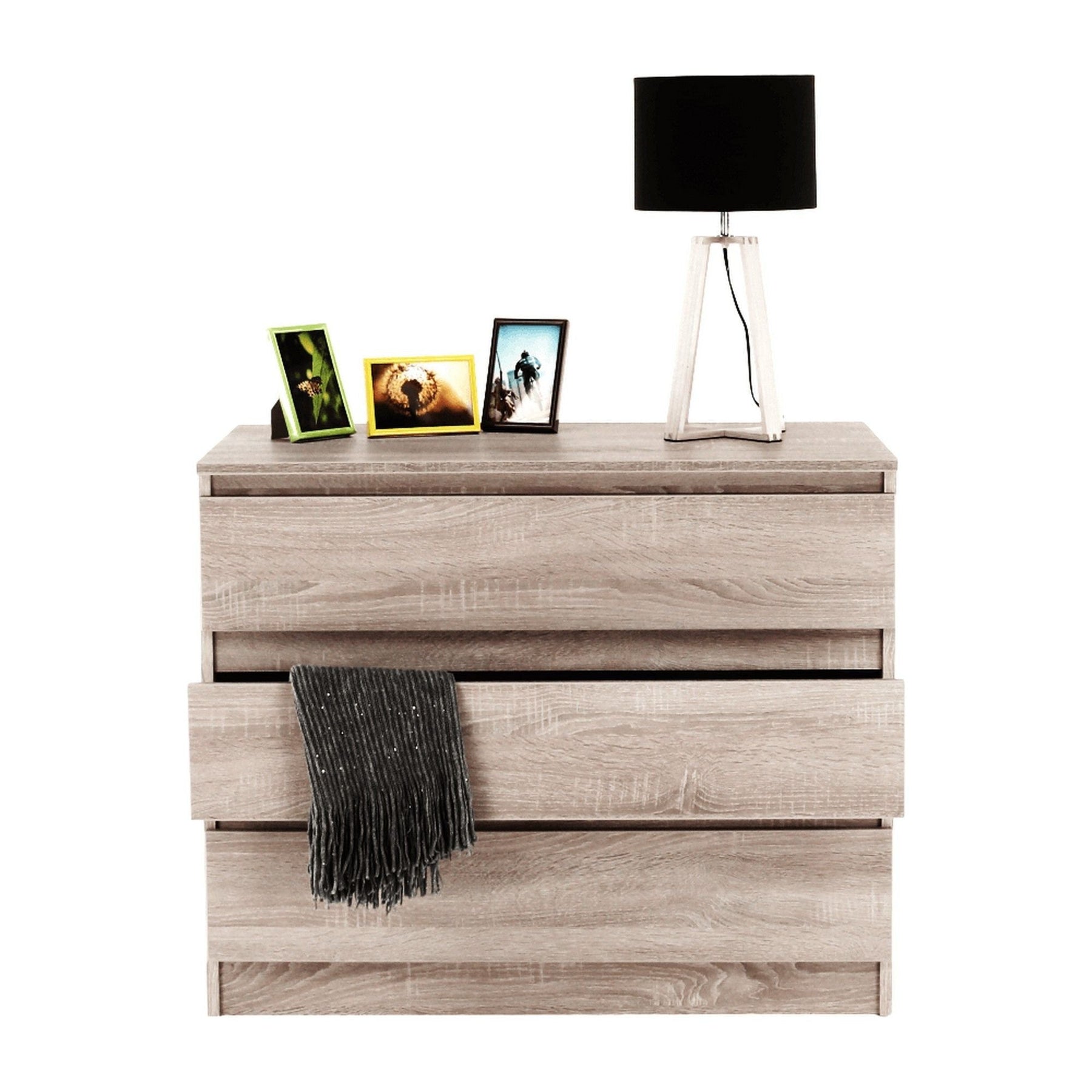 Comoda cu sertare HANY NEW 003, PAL laminat, stejar sonoma, 90x49x73,5 cm