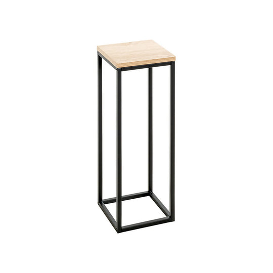 Suport flori WATFORD, stejar/negru, metal, 19x19x54 cm