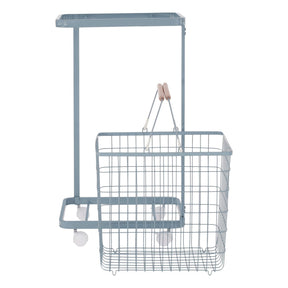 Cos de rufe HERMES, gri-albastru, metal/plastic, 40x30x96 cm