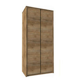 Dulap MONTANA S2D, PAL, stejar lefkas inchis, 90X53X197 cm
