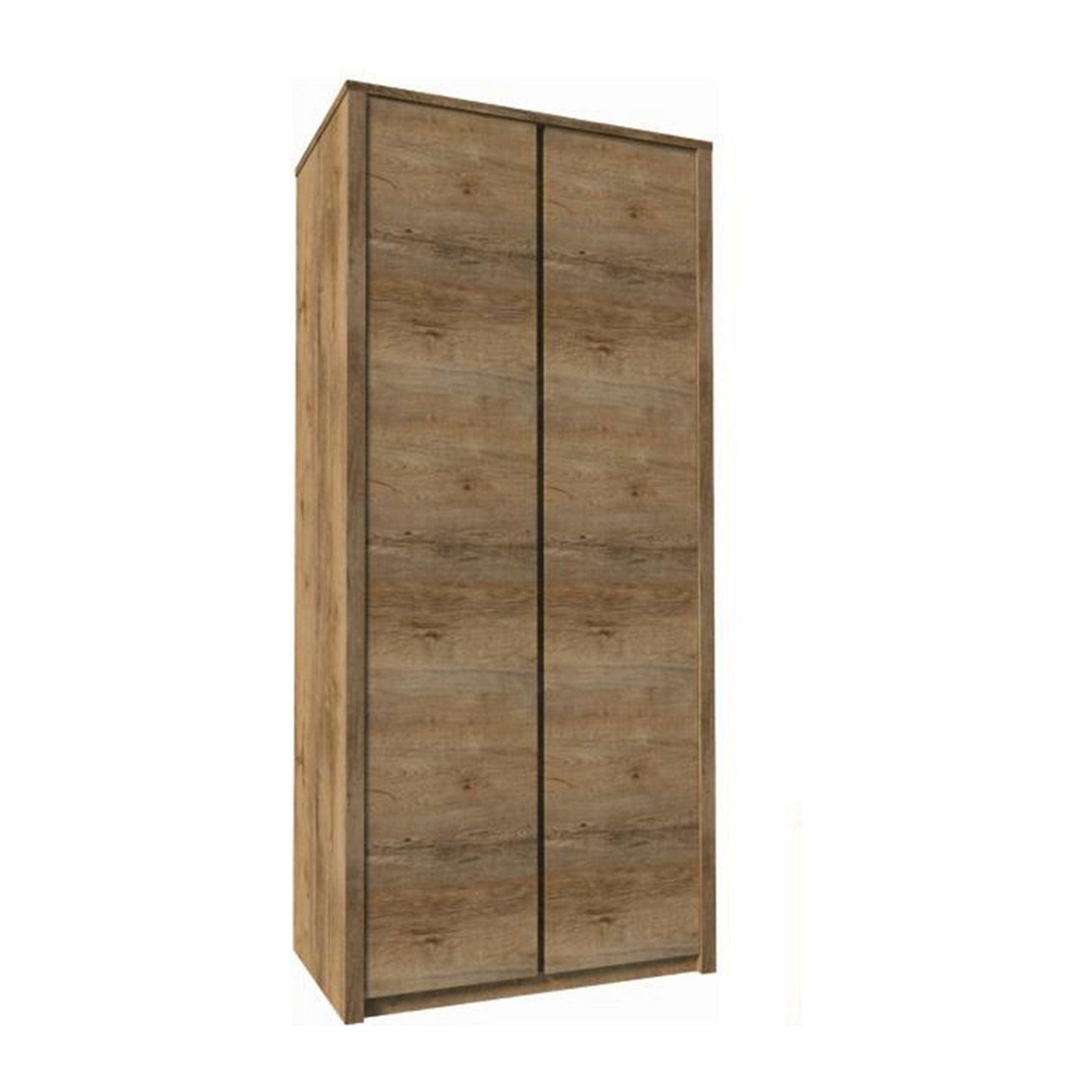 Dulap MONTANA S2D, PAL, stejar lefkas inchis, 90X53X197 cm