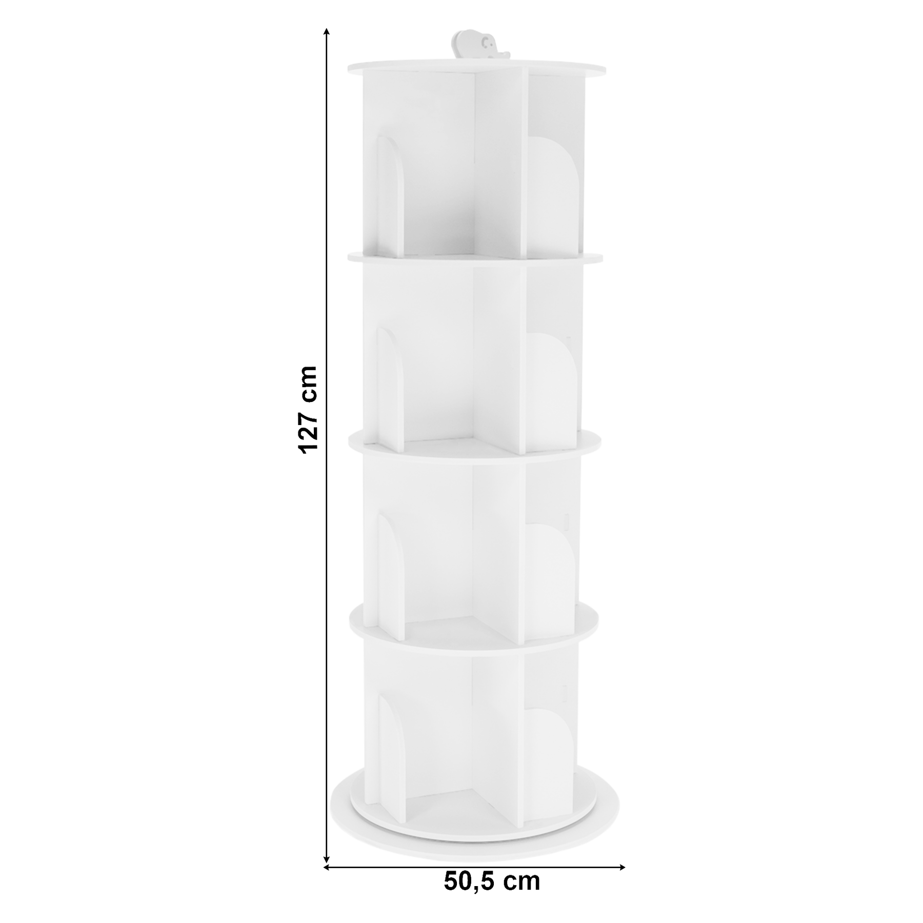 Biblioteca ERION TIP 1, alb, 40.5x40.5x127 cm