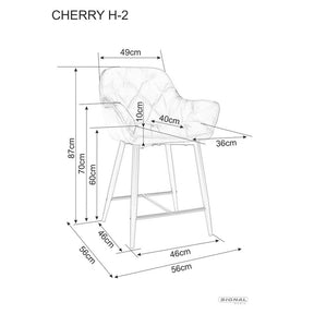 Scaun pentru bar CHERRY H-2, bej, 56x40x88 cm