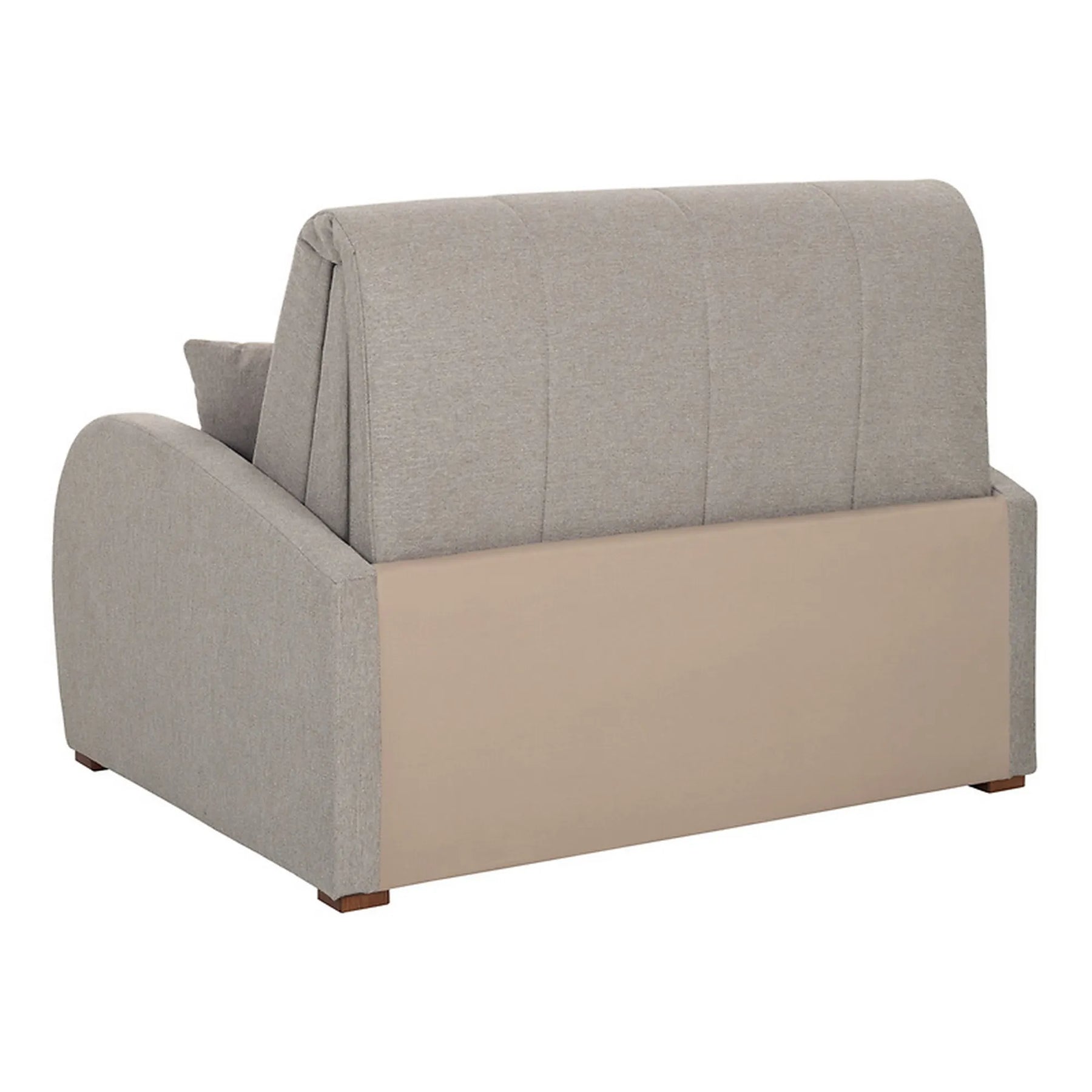 Canapea extensibila POLI, stofa catifelata bej - Matana 17, 134x110x97 cm
