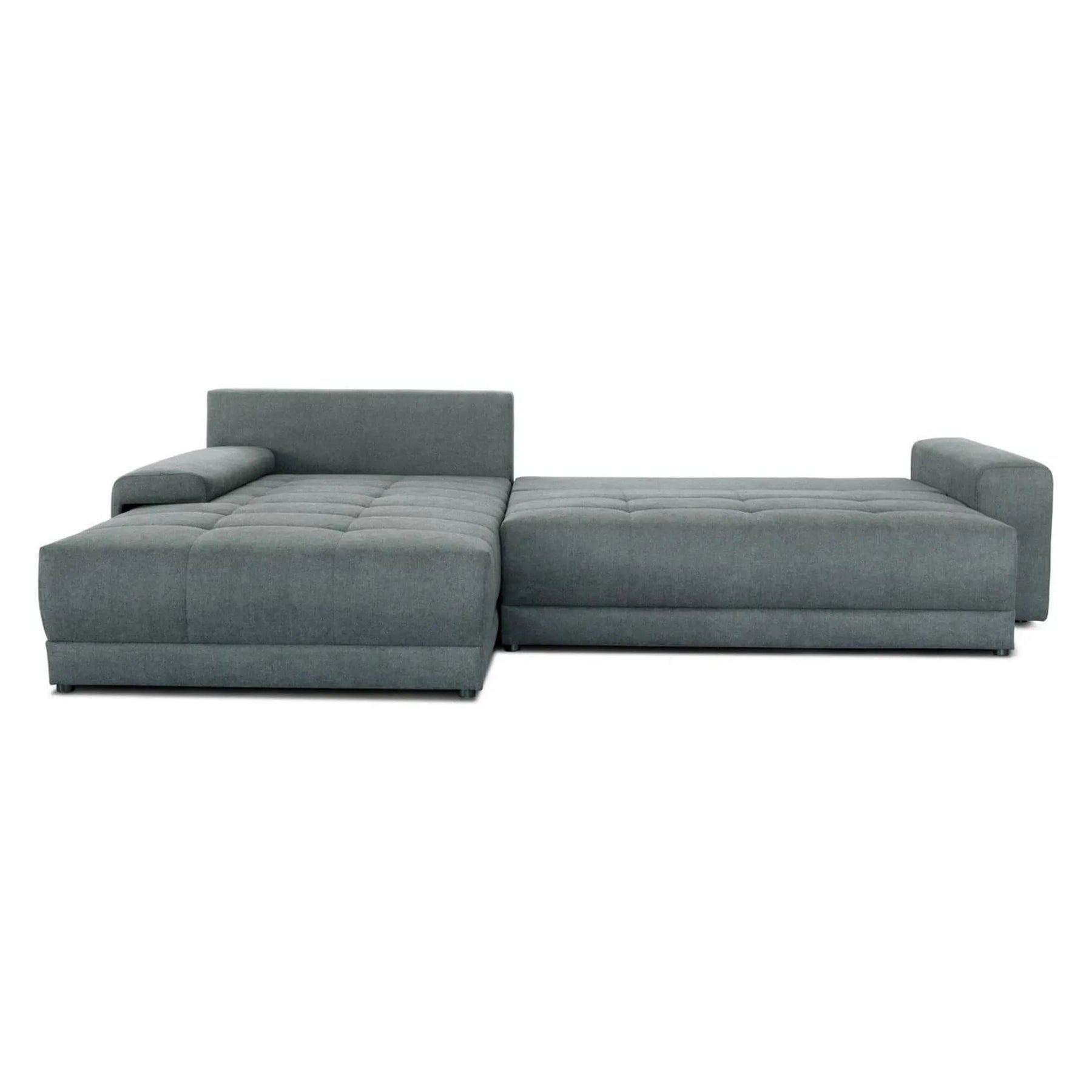 Coltar extensibil ADRIA, universal, stofa catifelata gri - Monolith 92, cu lada depozitare, 310x213x88 cm