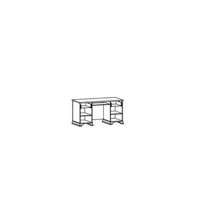 Birou alb clasic IDENTO, PAL/MDF/metal, alb, 160×74×78 cm