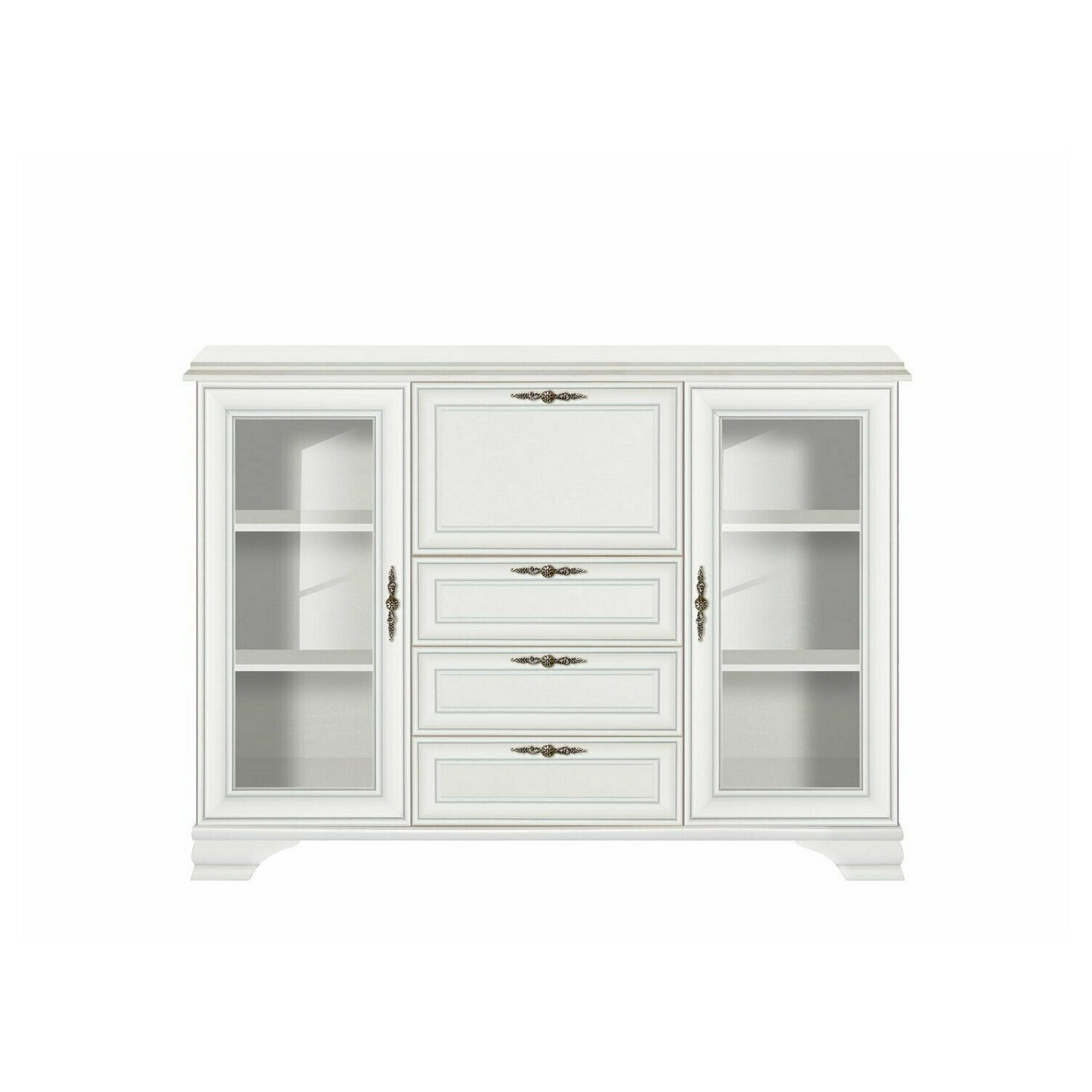 Vitrina IDENTO, alba, PAL, 154.5x44.5x109.5 cm