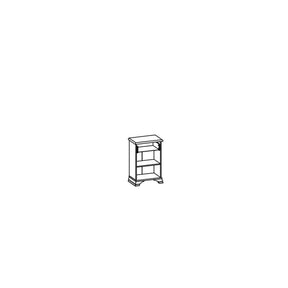 Comoda alba cu picioare IDENTO, PAL/MDF/furnir, alb, 54×34.6×82.8 cm