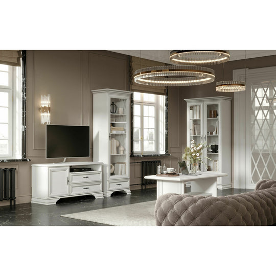 Set living IDENTO B 5, format din 2 vitrine, masuta cafea si comoda TV