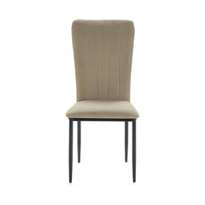 Scaun VIGO, stofa catifelata verde olive, crom/negru mat, 44x38x97 cm