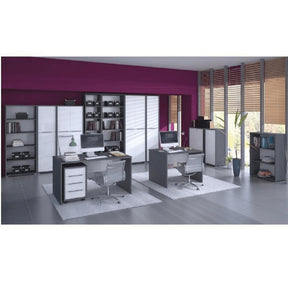 Noptiera birou RIOMA NEW TYP 14, DTD laminat, gri/alb, 43x48x66.7 cm